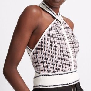 New Club Monaco Raeni crop top with tie back XS